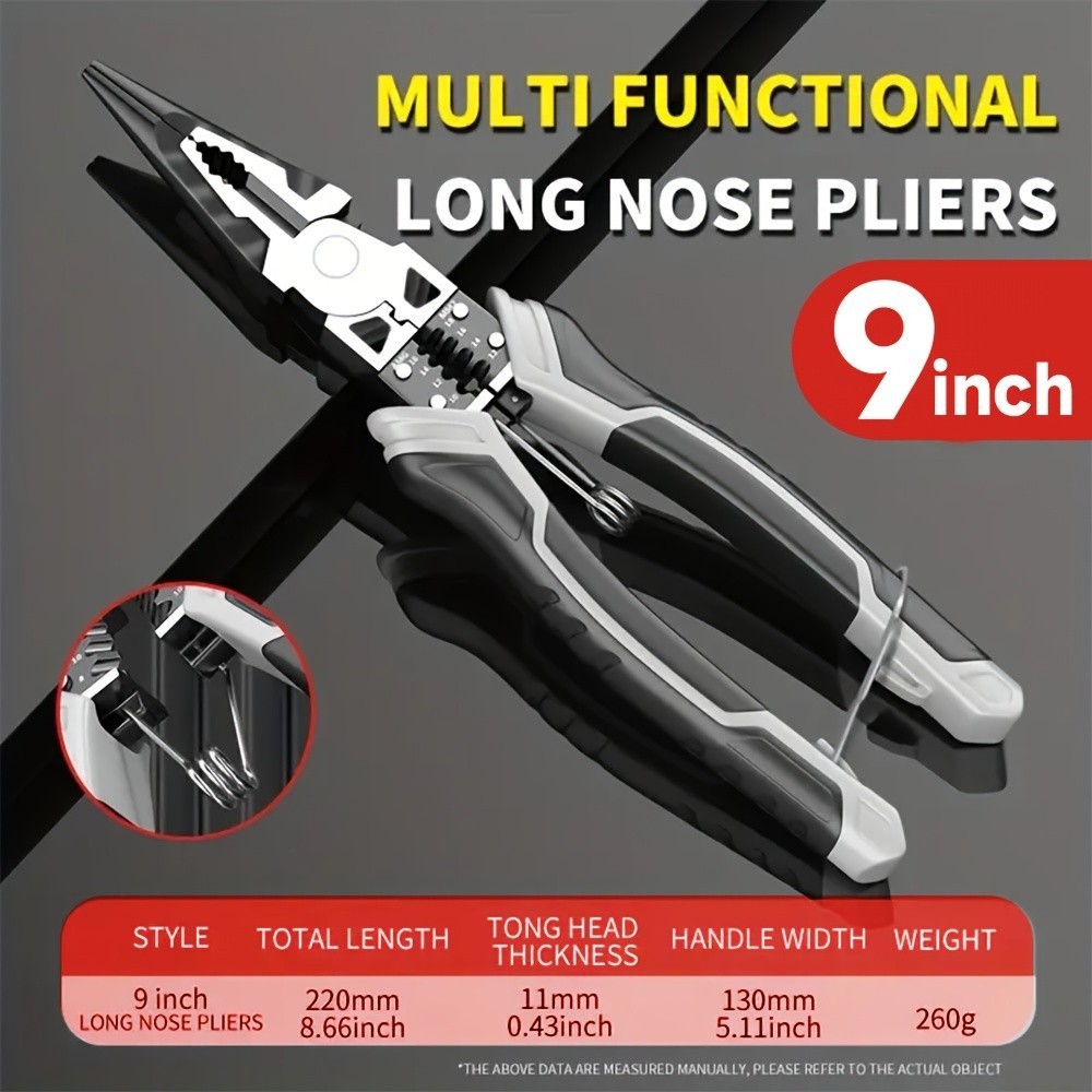 Multi-Functional Labor-Saving Pliers Set - Diagonal, Wire, Long Nose for Electri