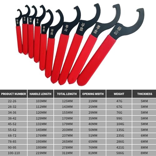 10Pcs Coilover Spanner Wrench Set, Universal Shock Spanner Hook Wrench Tools