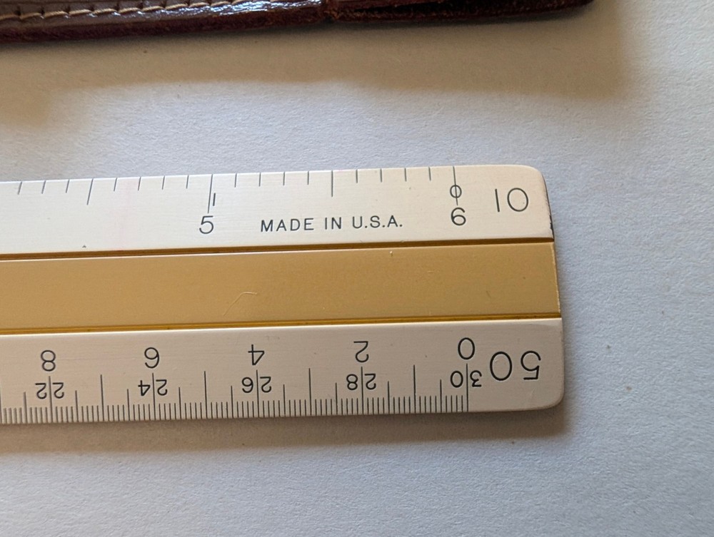 K&E 1399W and Post 1268M Pocket Drafting Rulers 6"