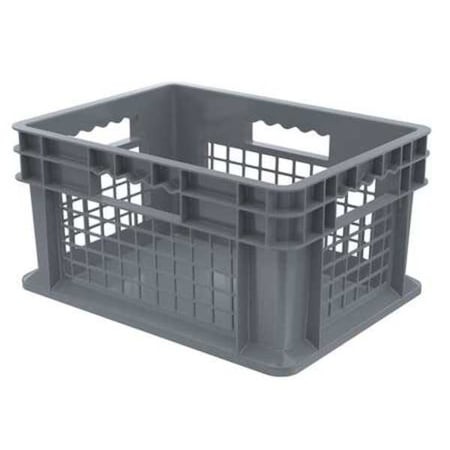 Akro-Mils 37278Grey Vented & Stackable Straight Wall Storage Container, 6.7
