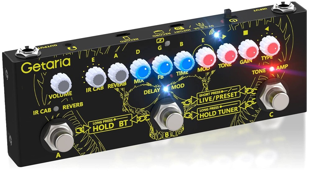 IR Cab Electric Multi Effects Processor Delay Reverb Guitar Overdrive Pedal f...
