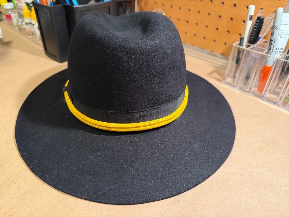Authentic Stetson 3rd Cavalry Regiment Sergeant Cav Hat – Size 7 1/8 Yellow Cord