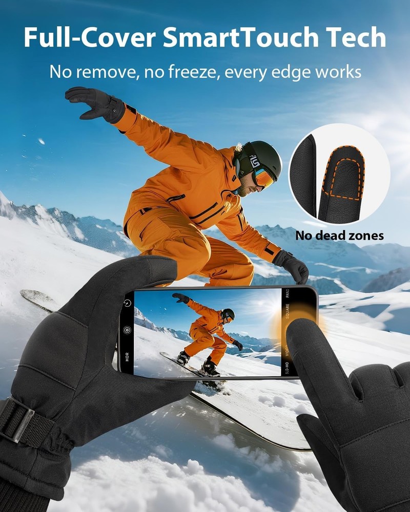 Pixel Panda Winter Gloves Waterproof Thermal