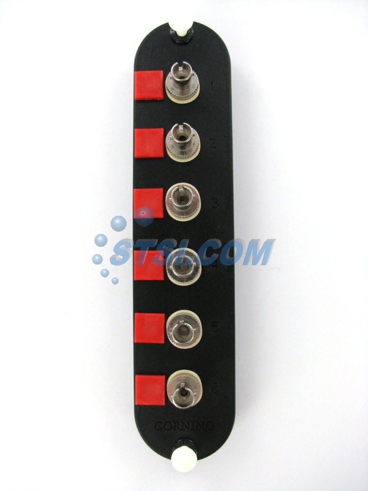 Corning CCH-CP06-25T Patch Panel, 6 ST Simplex OM1 Multimode 62.5 Adapters ~STSI
