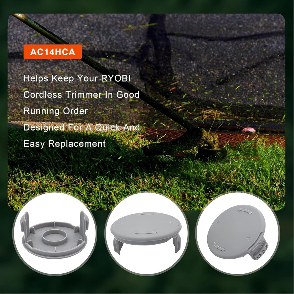 5 Pack AC14HCA Spool Cap for Ryobi 18V, 24V, 40V Cordless String Trimmer