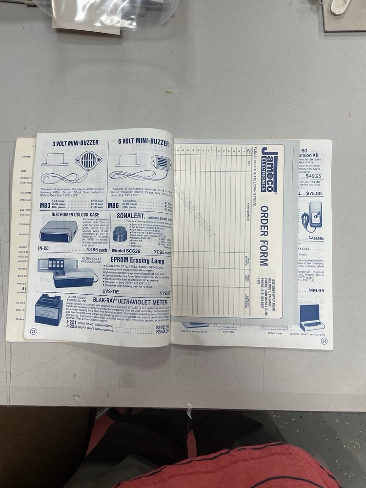 Jameco Electronics Original 1981 Catalog