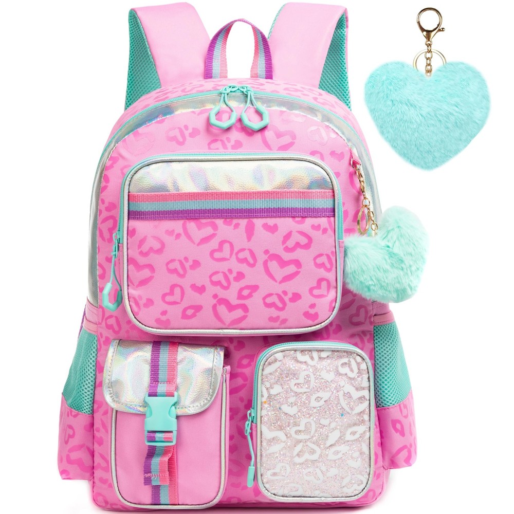 Pink Aesthetic Backpack for Elementary Girls, 8-10