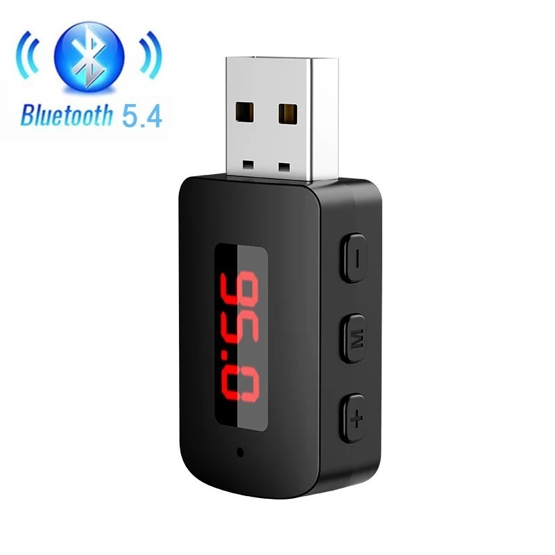 Bluetooth 5.4 Car Transmitter Receiver Handsfree Car Kit USB Wireless Audio Adap