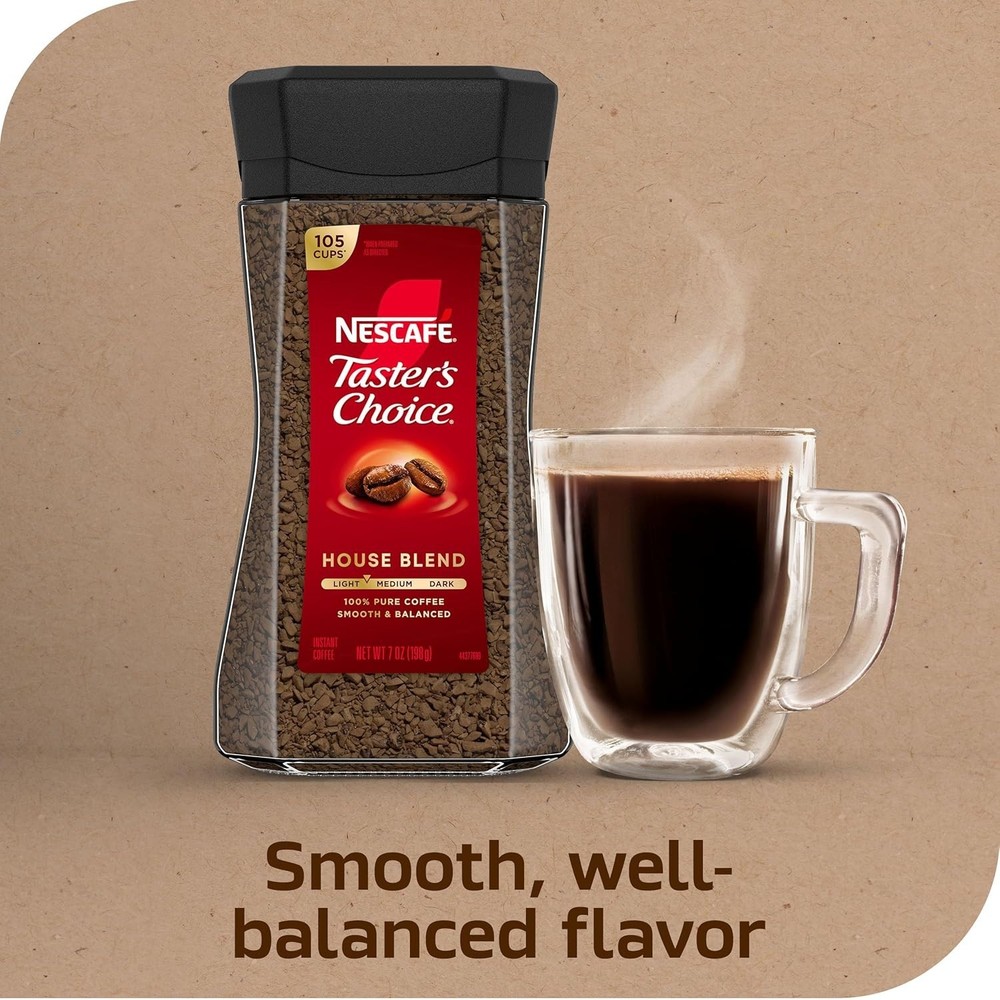 NESCAFÉ Instant Coffee, Light-Medium Roast, 2 Jars