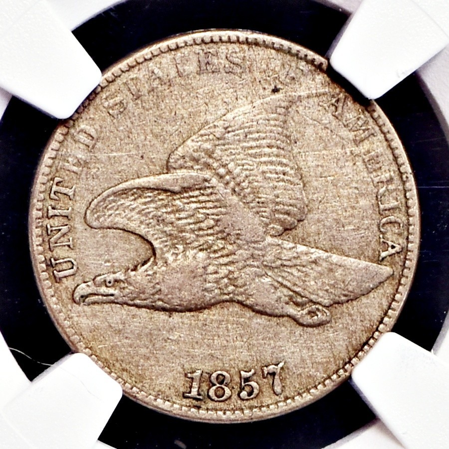 1857 Flying Eagle Cent - NGC Fine details, Cleaned (#61886-L)