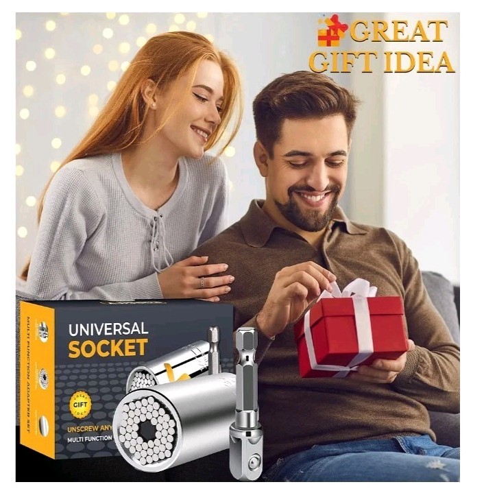Universal Socket Tool with Power Drill Adapter Gift for Men Dad Husband. B8