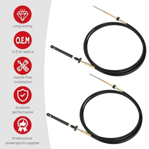 0173114 2 Pcs Throttle Shift Remote Control Cable Compatible with Johnson