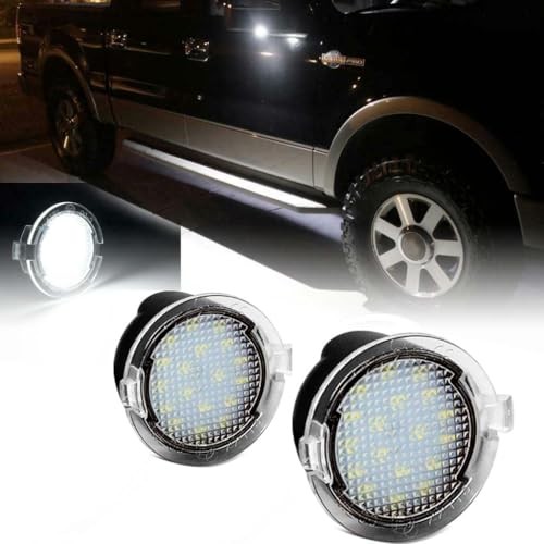 2PC Full LED Side Under-Mirror Puddle Light Lamp Assembly Replacement White