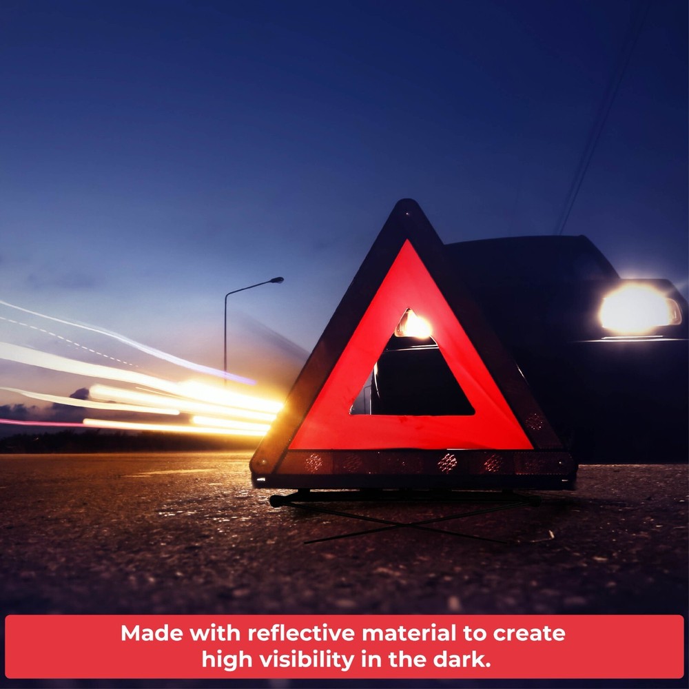 GADLANE 2 x Warning Triangle Reflective Road Emergency Breakdown Safety Hazard