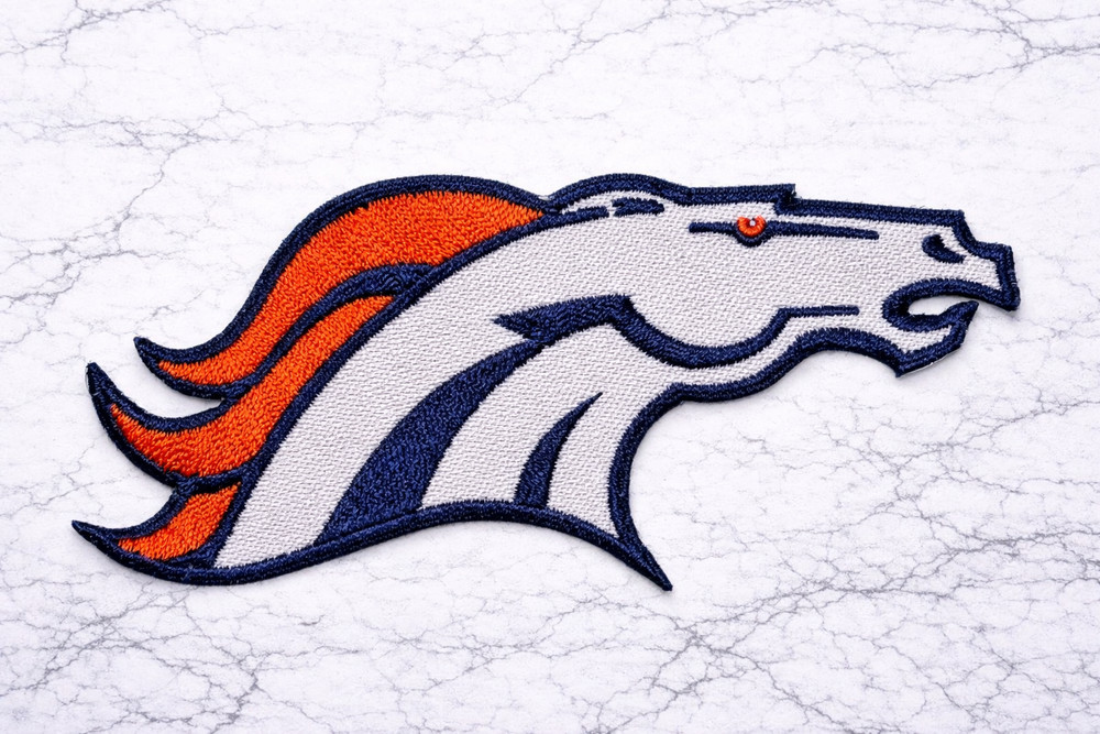 DENVER BRONCOS NFL EMBROIDERED IRON / SEW ON PATCH 4" X2" SHIPPED FROM USA