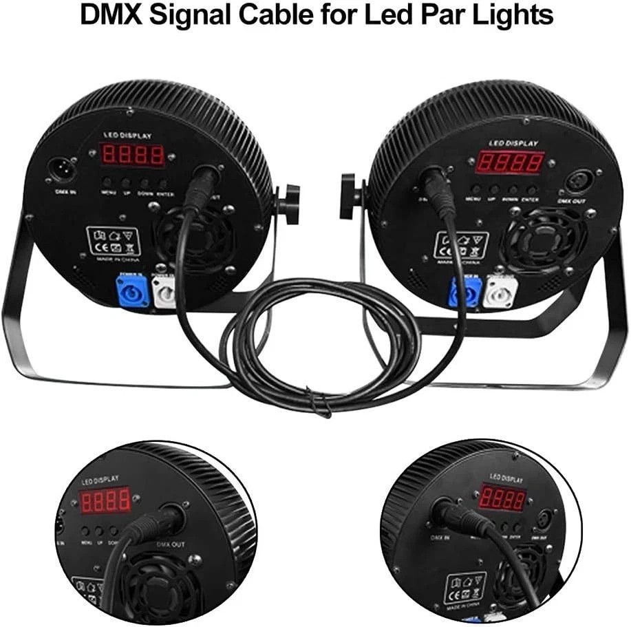 High-Quality 3.2ft DMX Cables - 10PCS Pack, Perfect for Stage Lighting Functions