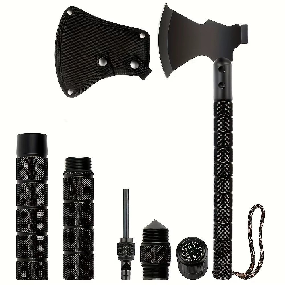 Survival & Camping Axe Tomahawk with Multi Tools - Folding Tactical Hatchet with