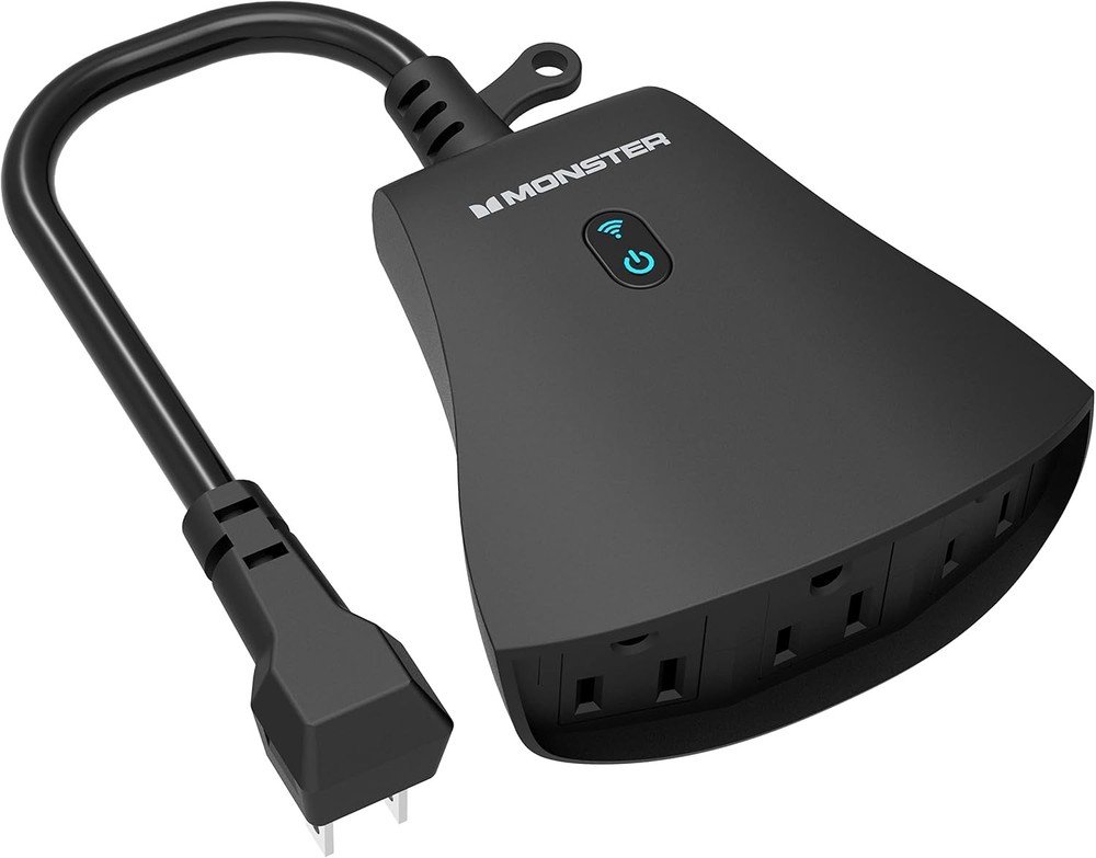 Monster Smart Outdoor Plug, 3 Outlet Alexa