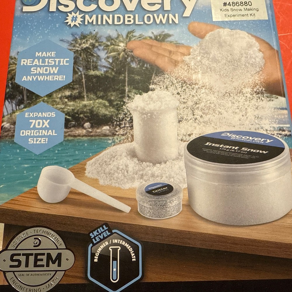 Discovery MINDBLOWN BUILD-A-BLIZZARD SNOW-MAKING EXPERIMENT KIT 6+ ACTIVITY NEW