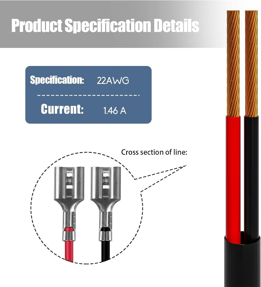 2 Pcs Durable Chew-Resistant Power Cable for Trail Camera,Compatible with...