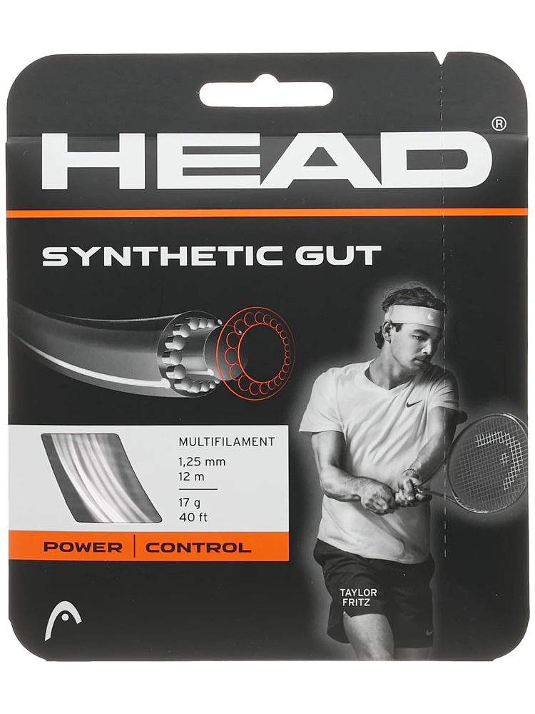 Head Synthetic Gut Tennis String Set-17G White
