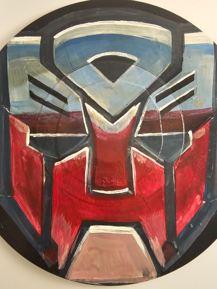 Handpainted Transformers Vinyl Record - 45 - Autobots - Wall hanging decor