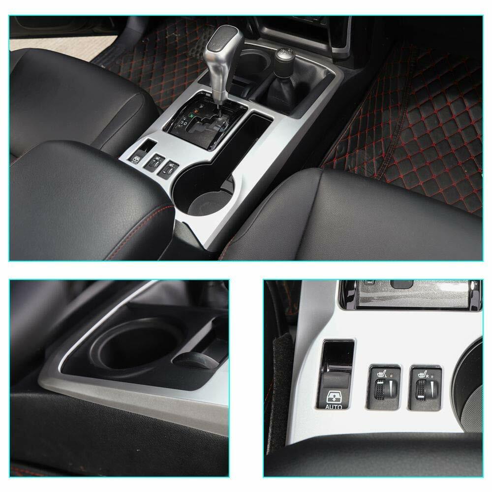 Silver Center Console Gear Shift Box Panel Decor Cover Trim For 4Runner 2010+