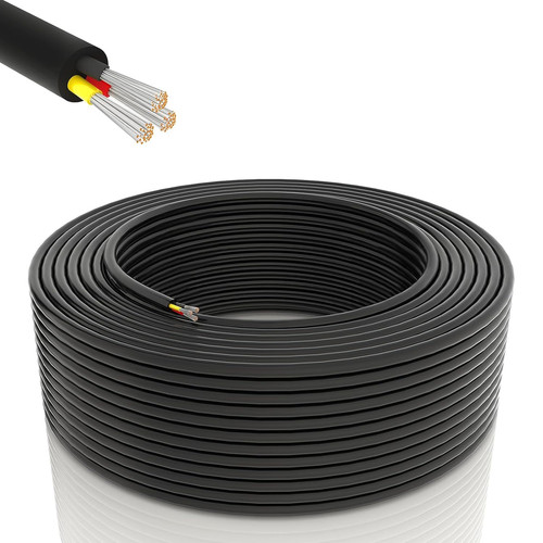 16 Gauge Electrical Wire 3 Conductor, UL Certification, 100FT 100FT, Black