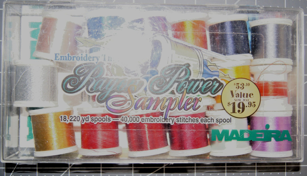 Madeira Embroidery Rayon Power SAMPLER  Spools Professional Grade
