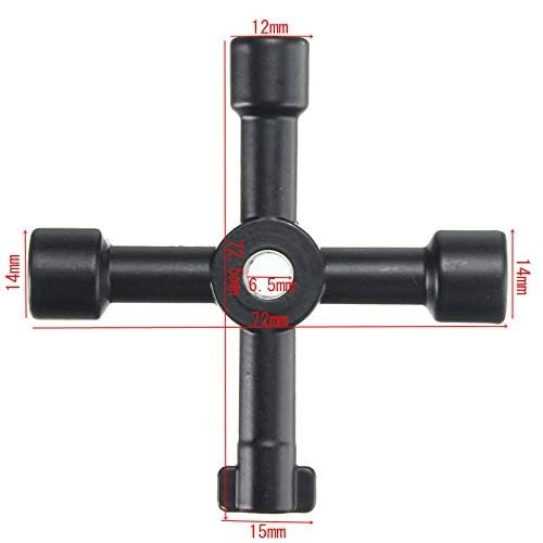4-Way Multifunctional Utilities Key Tool for Electric Water Gas Meter Boxes