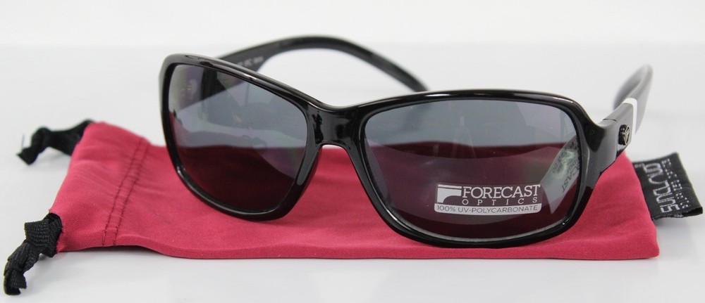 Forecast Midge Sunglasses Black with Gray Lens New