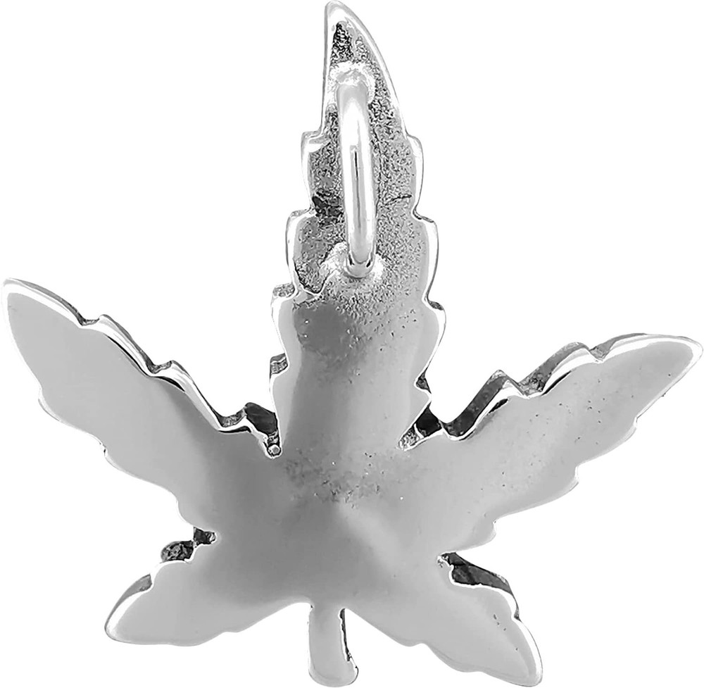 Mixed Stones Medium Palmate Leaf Pendant