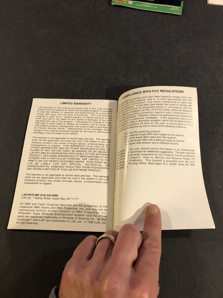 nba all star challenge snes Manual