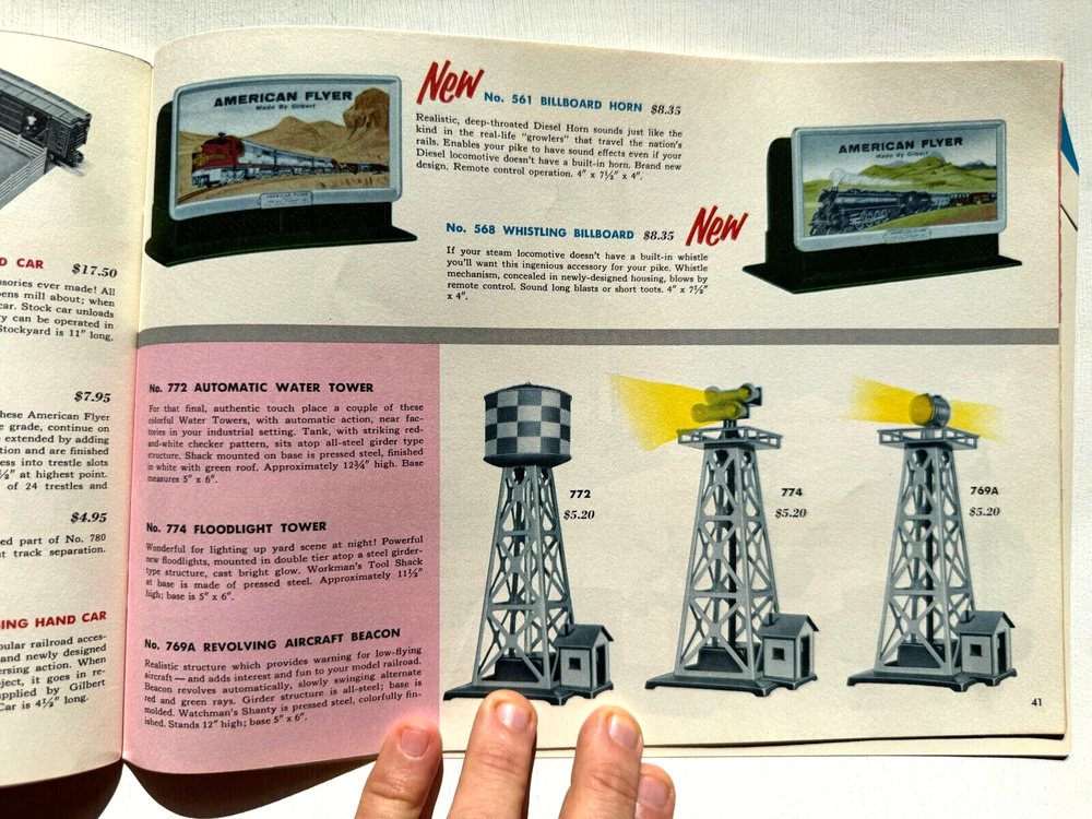 1956 Gilbert American Flyer Model Train Catalog- Great Condition- 50 Pages!