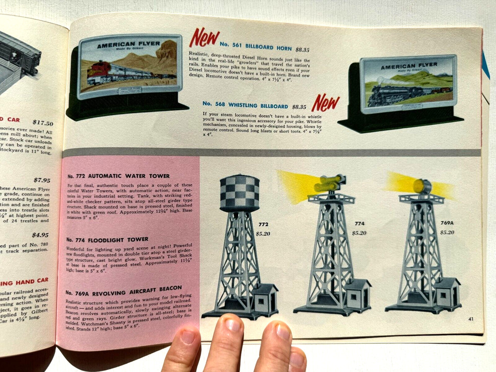 1956 Gilbert American Flyer Model Train Catalog- Great Condition!