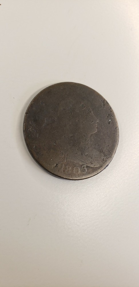 1803 Draped Bust Early US Copper Large Cent 1C small date bent