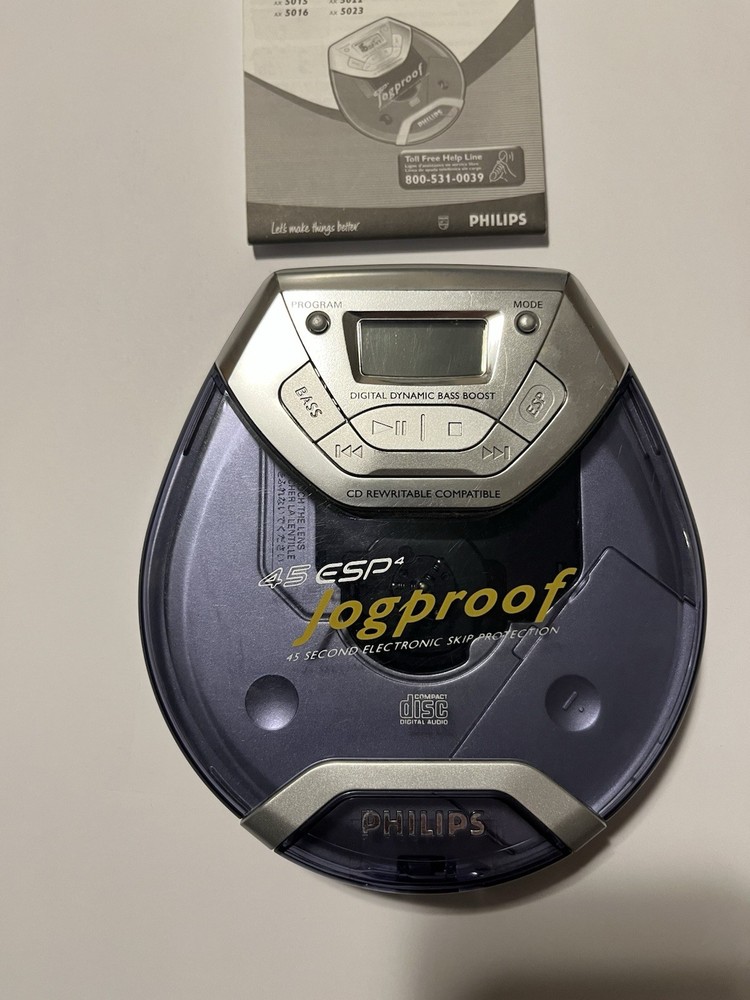 Philips Portable CD Player Jog Proof Skip Protection Working Tested