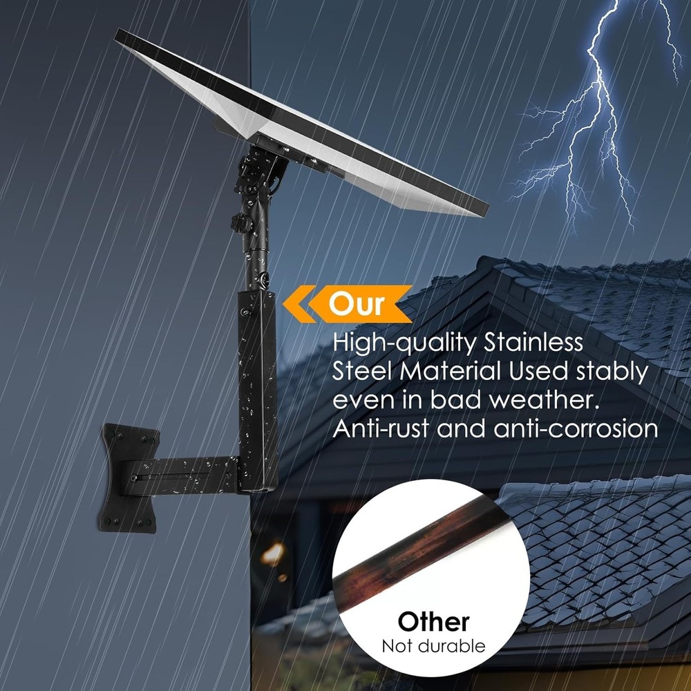 Adjustable Starlink Wall Mount Gen 3 with Telescoping Support Arm, Stainless ...