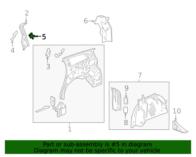 Genuine GM Body Lock Pillar Upper Baffle 23287360