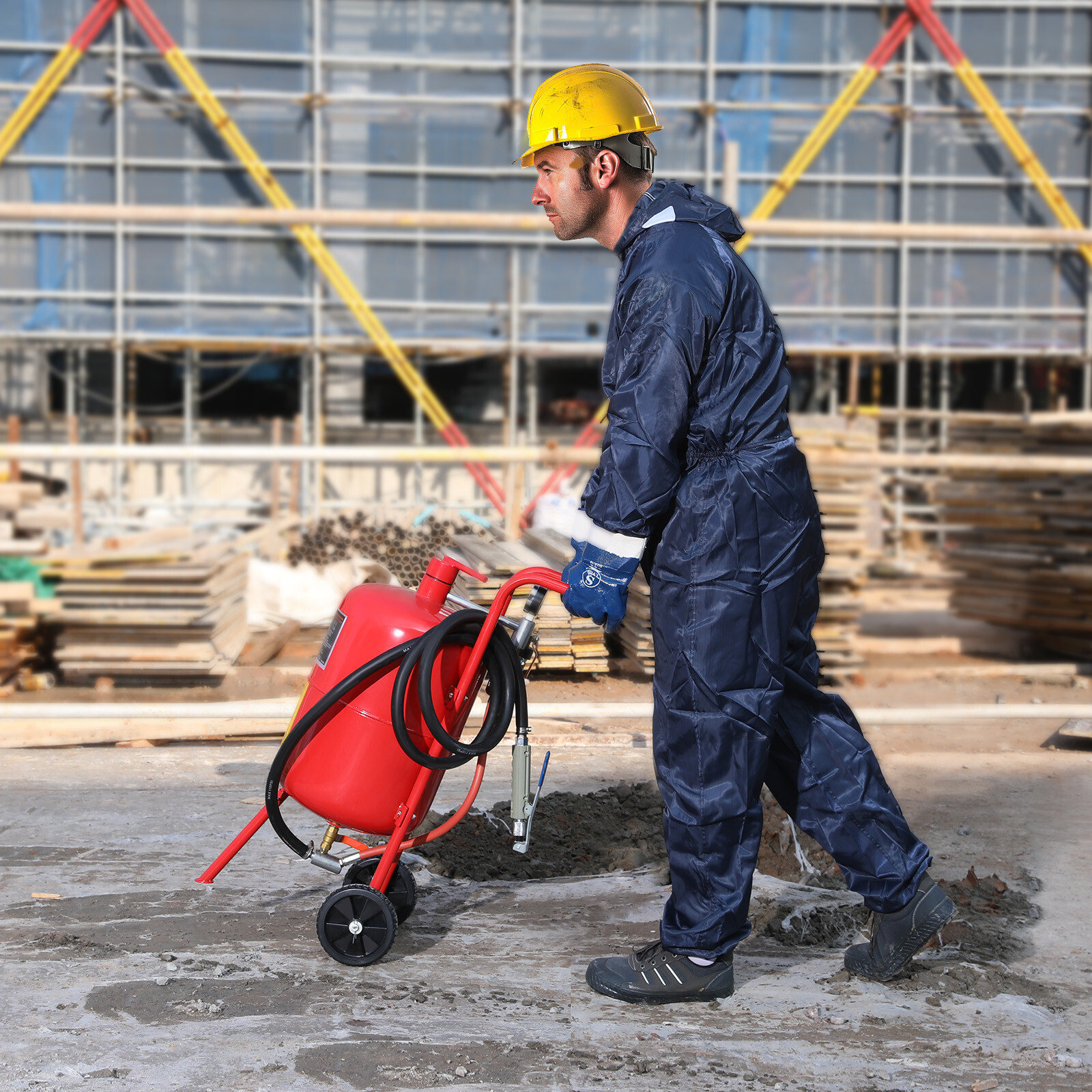 VEVOR 10 Gallon Sandblaster Portable Air Sand Blaster Media Abrasive 60-110PSI