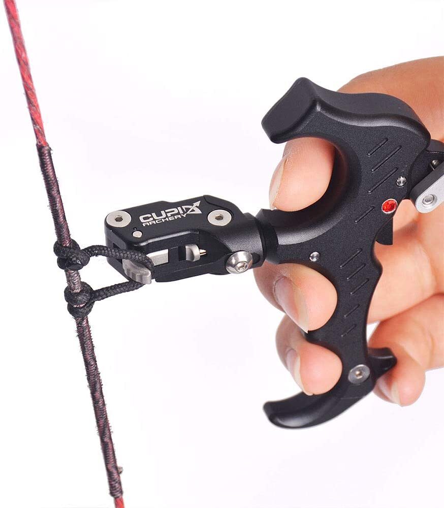 Archery Compound Bow 360° Rotation 3&4 Finger Grip Thumb Release Aids