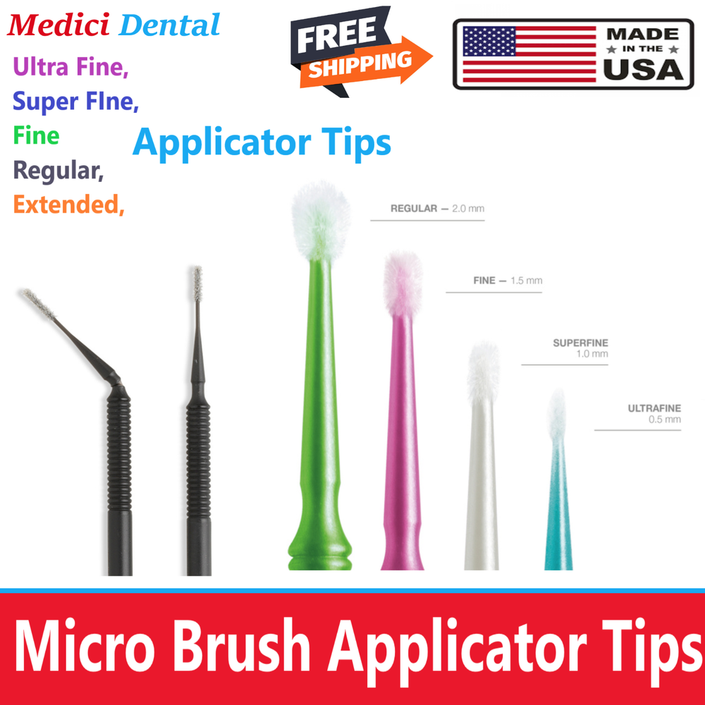 Dental MaxMicro Microbrush Micro Brush Applicator Tips (Super-Fine, Ultra -Fine)