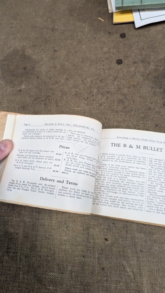 Instruction Manual, Belding and Mull Catalog