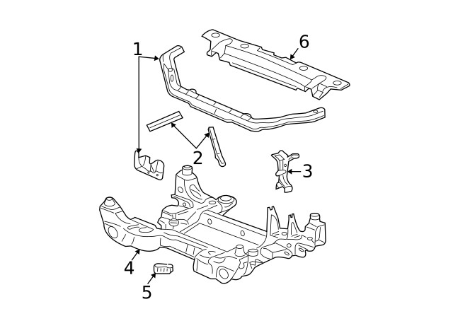 Genuine GM Upper Tie Bar Brace 25717971