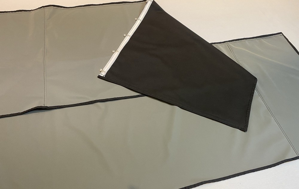 Freightliner Classic FLD Windshield Curtains. New. Grey