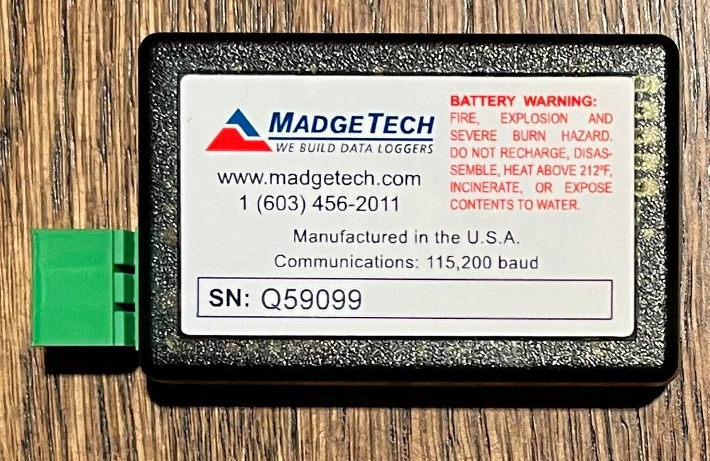 Madgetech Volt101A 160mV Data Logger