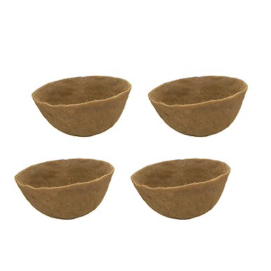 22" x 12" Molded Coco Liner for Bellus & Flat Bottom Hanging Baskets 4 Pack