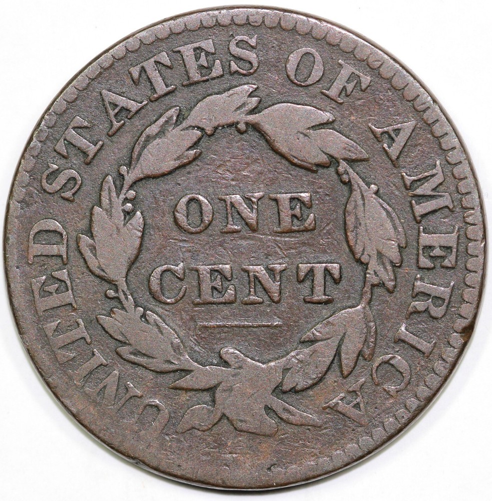 1830 1c N-10 Coronet or Matron Head Large Cent