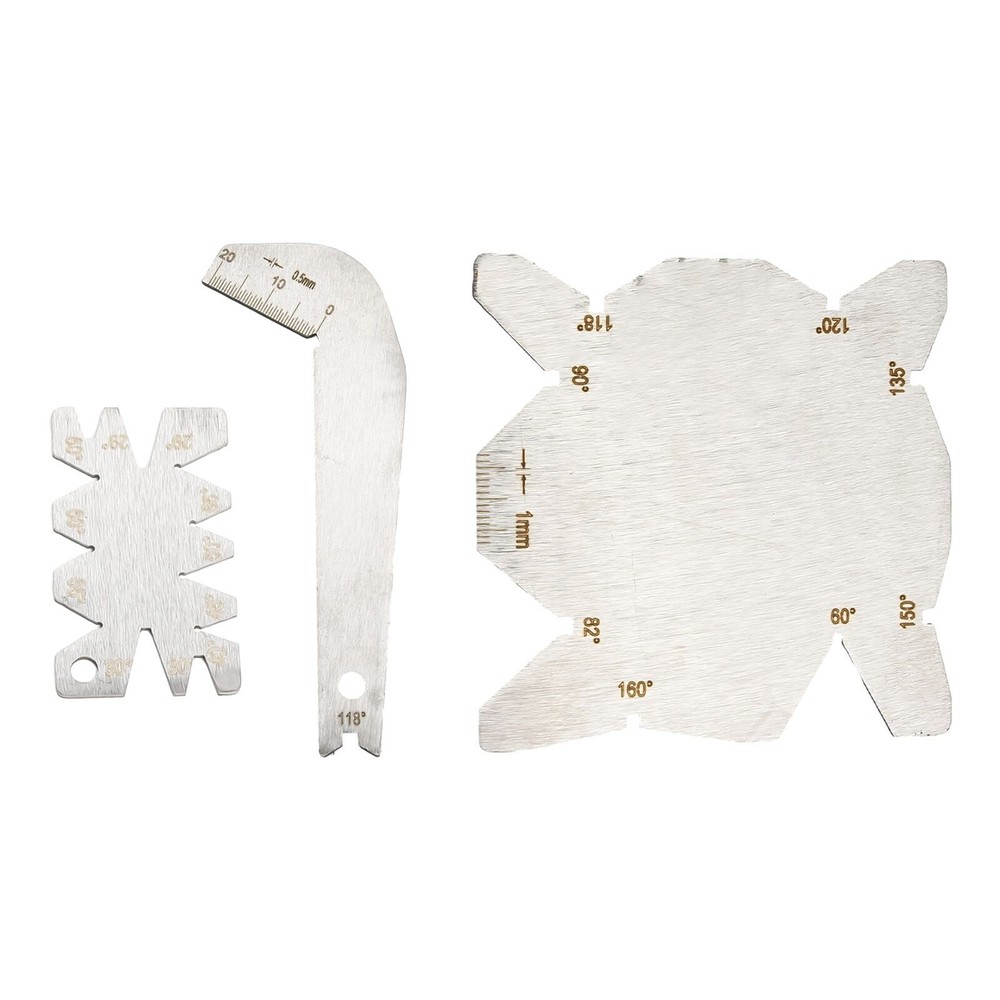 Drill Bit Angle Gauge Sharpening Set with 3Pcs SS Inspection Measurement Tools