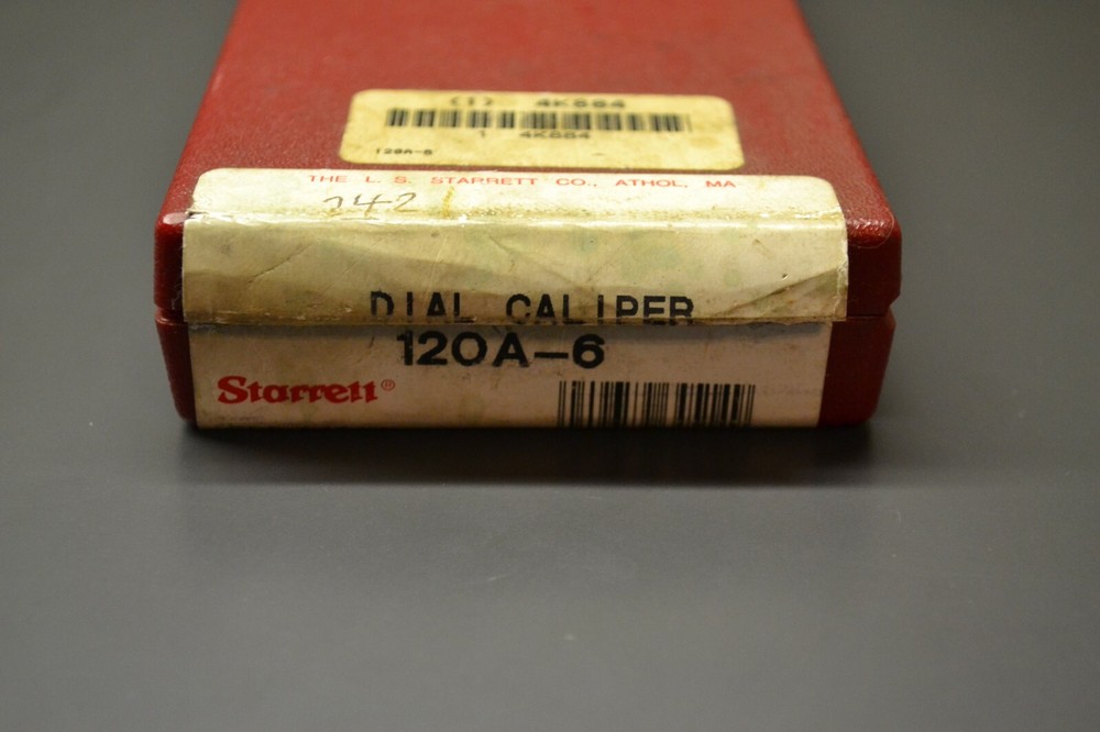 Starrett 120A-6 Dial Caliper, 0-6" Range, .001" Graduation